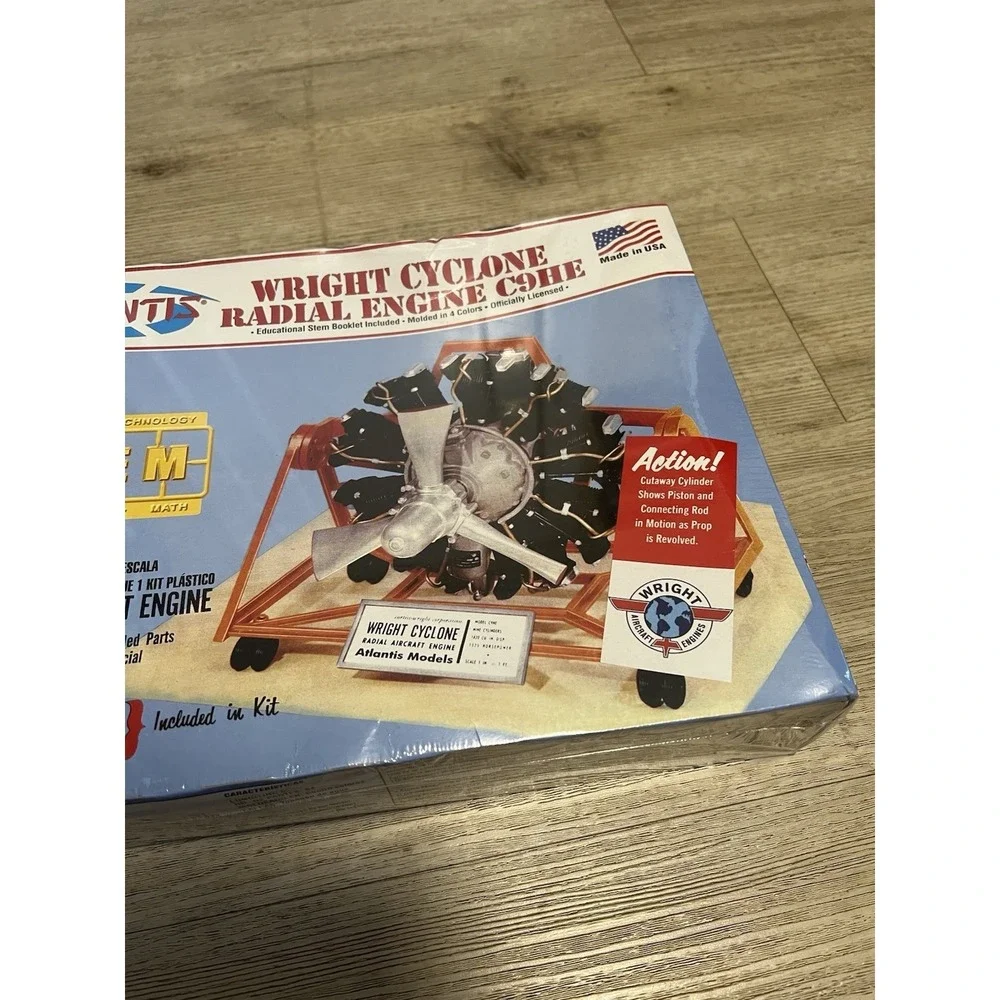 Atlantis Models‎ M6052 Wright Cyclone 9 Radial Engine Stem 1:12 Sealed NWT